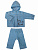 Комплект с капюшоном "Велюр" кофточка и штанишки - Размер 56 - Цвет голубой - интернет-магазин Bits-n-Bobs.ru